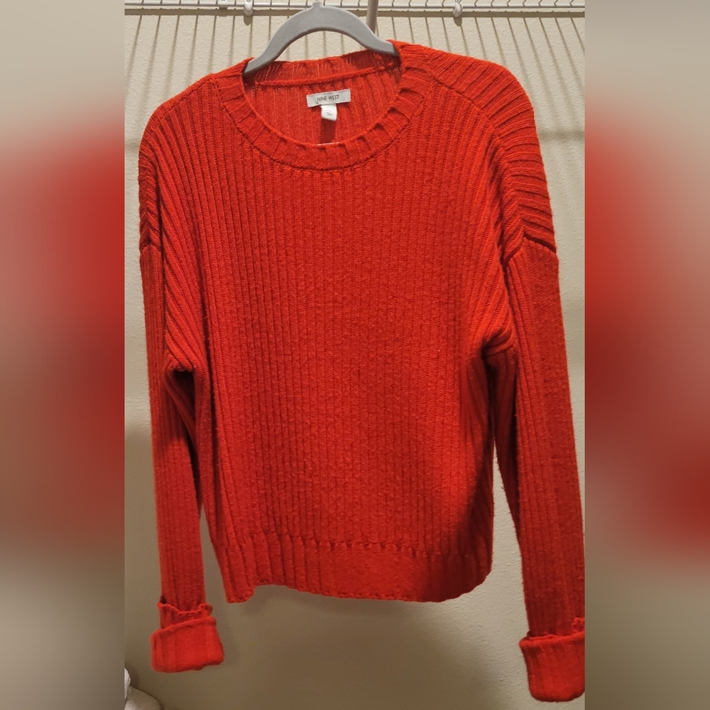 Nine West Pullover Sweater Red